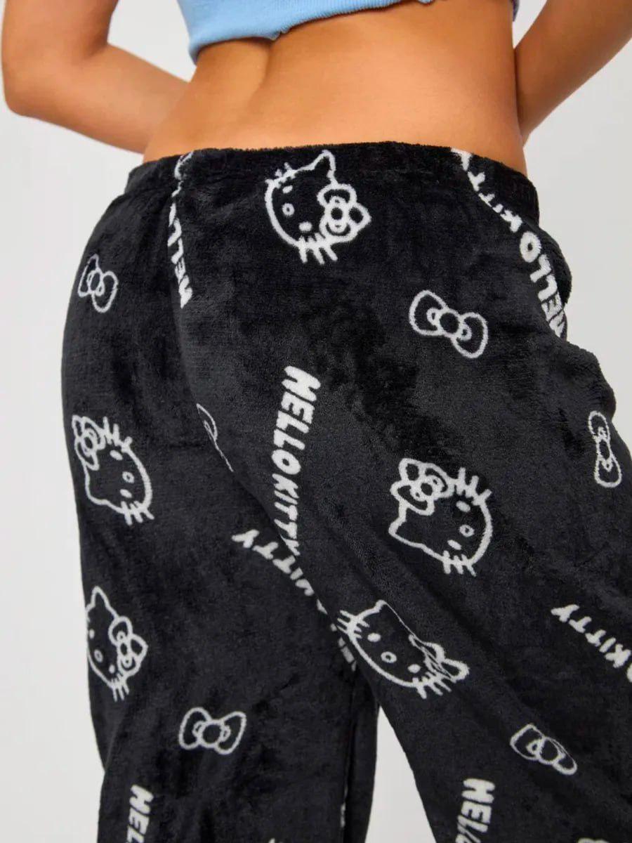 Брюки пижамные женские с принтом Hello Kitty XL (10230) - фото 7