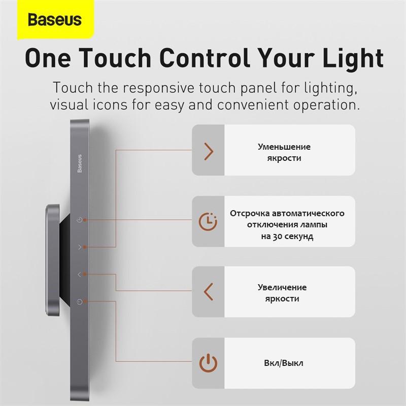 Лампа BASEUS 4,5 W 1800 mAh аккумуляторная магнитная - фото 4