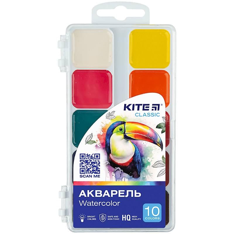 Набор акварельных красок KITE Classic 10 цветов (k-060)