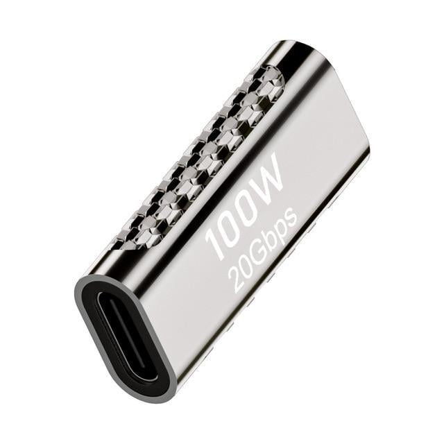 Адаптер-переходник SUNROZ OTG USB Type-C F/F Type-C 4.0 20Gbps 4K/8K Zinc Style-2 (A48626)