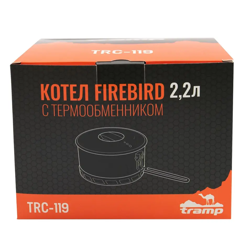 Казан Tramp Firebird из анодированного алюминия с теплообменником 2,2 л (UTRC-119) - фото 5