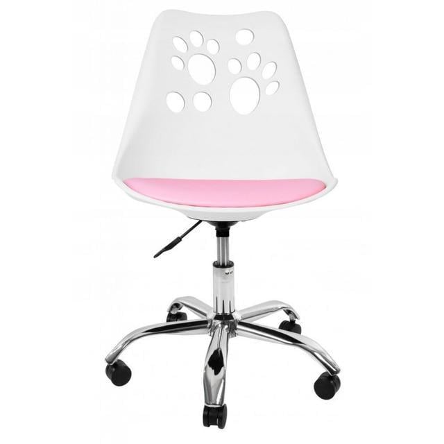 Кресло компьютерное офисное Bonro B-881 Белый с розовым сиденьем (4230015) - фото 1 Кресло компьютерное офисное Bonro B-881 Белый с розовым сиденьем (4230015) - фото 1