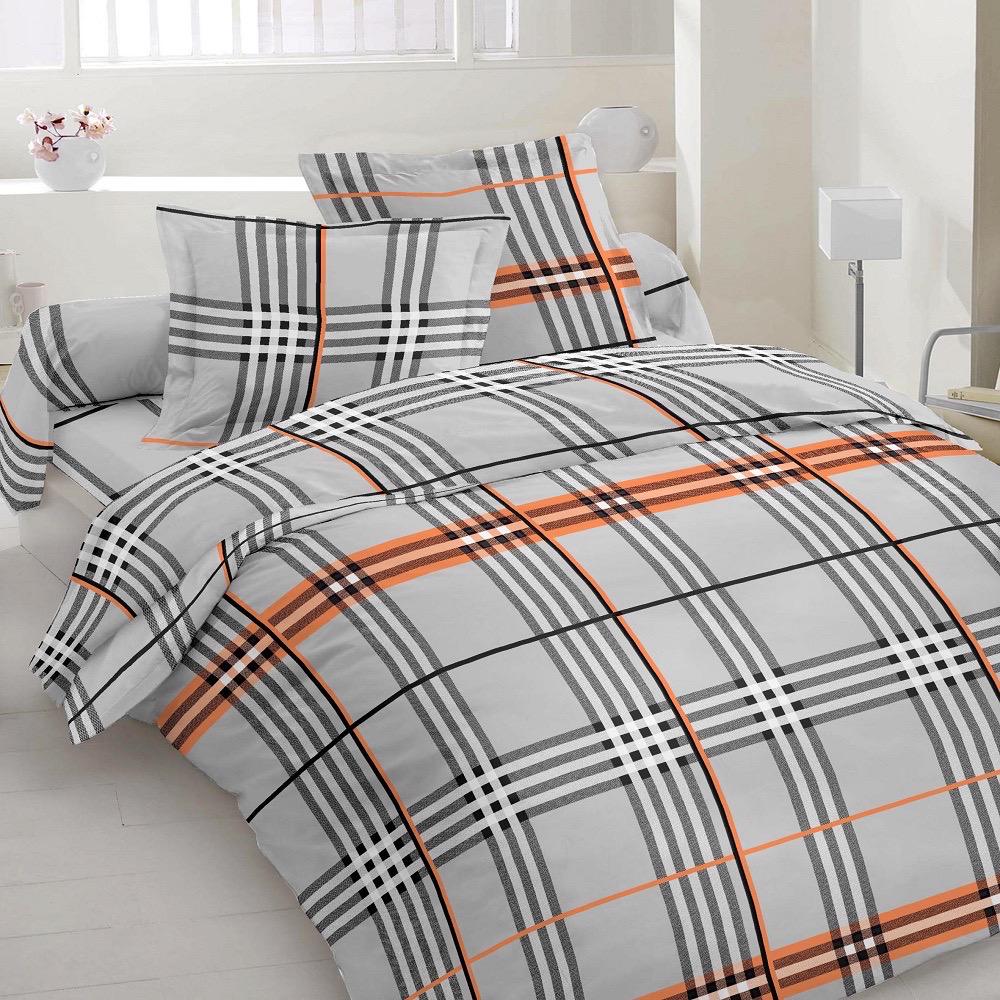 Комплект постельного белья Zastelli 30-0696 Grey Шотландка бязь евро 200х220