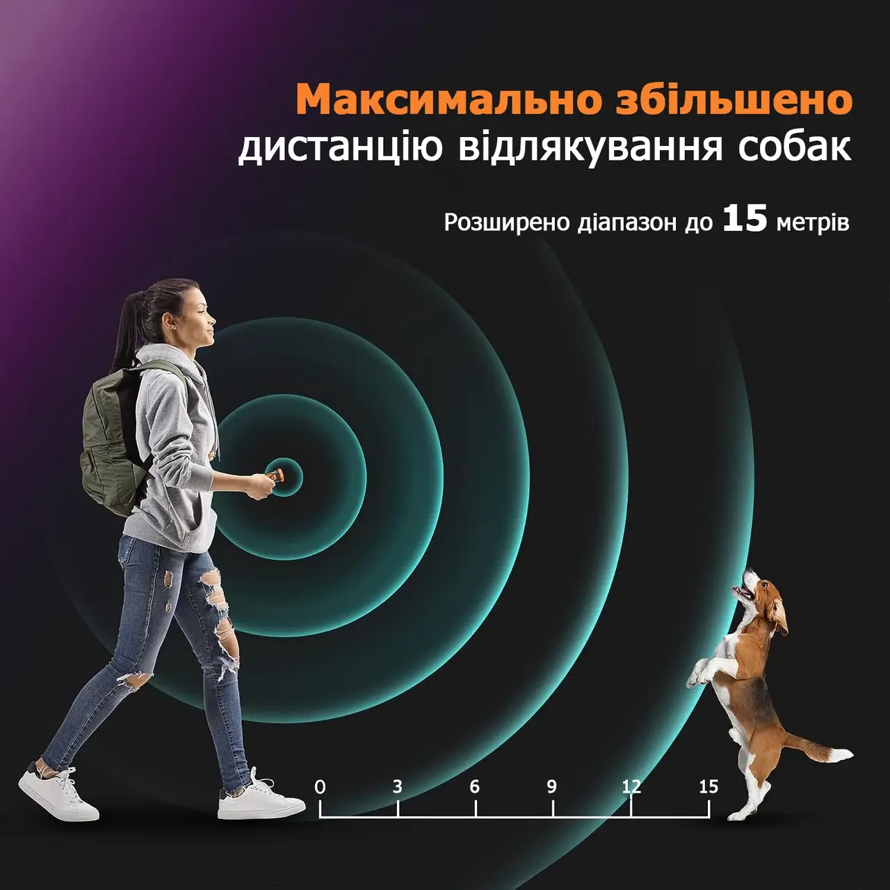 Ультразвуковой отпугиватель собак с аккумулятором B30 Black (17657) - фото 6 Ультразвуковой отпугиватель собак с аккумулятором B30 Black (17657) - фото 6