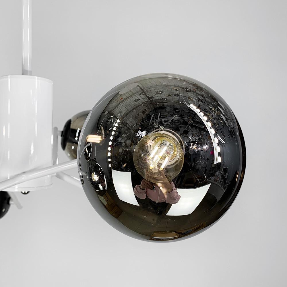 Люстра на 6 графітових плафонів Білий (2005/6 WT+BK) - фото 5 Люстра на 6 графітових плафонів Білий (2005/6 WT+BK) - фото 5