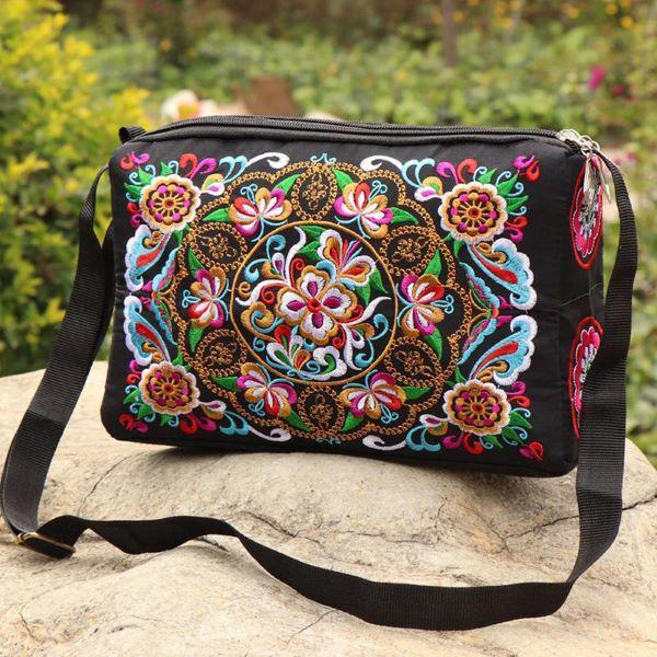 Женская сумка через плечо 3 отделения с молниями 27х18х8 см (C01076) - фото 4 Женская сумка через плечо 3 отделения с молниями 27х18х8 см (C01076) - фото 4