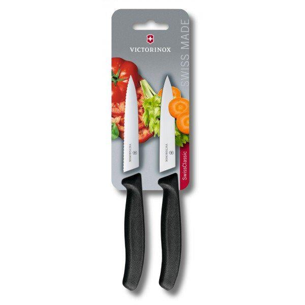 Кухонный набор ножей Victorinox SwissClassic Paring Set 10 см 2 шт. Черный (583708)