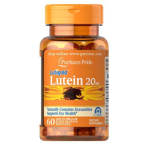 Лютеин Puritan's Pride Lutein 20 мг with Zeaxanthin 60 softgels (04901)
