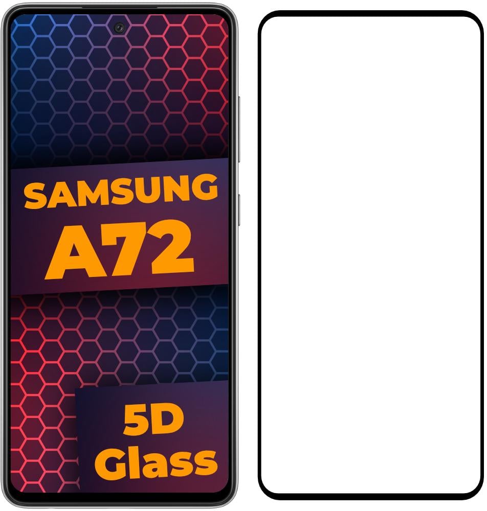 Стекло 5D Samsung Galaxy A72 A725 защитное Full Glue (20408)