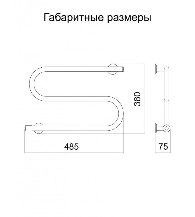 Рушникосушка Теплый Мир Змійка плюс L 485х380х75 мм 50 Вт - фото 2