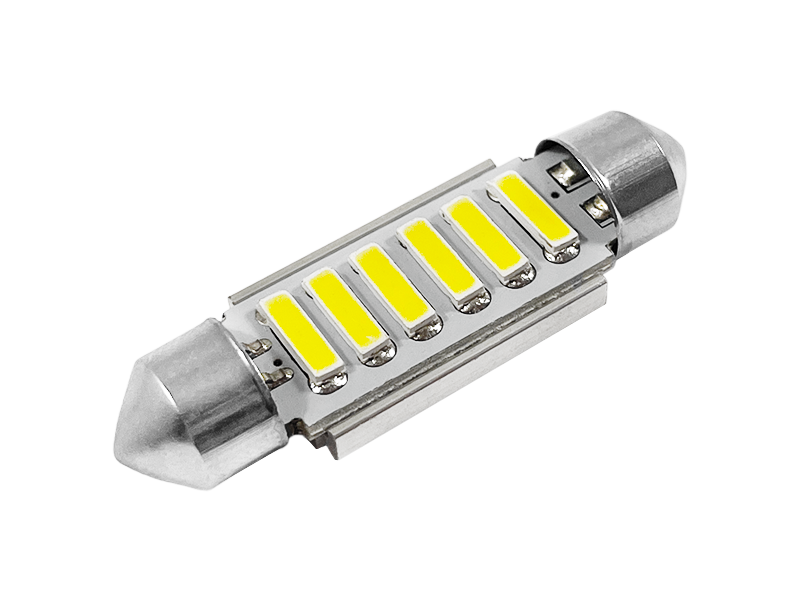 Автолампа светодиодная C5W SV8,5 12 В 39 мм SMD7020-6led Белый (2774)
