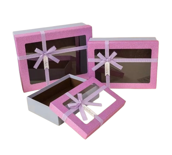 Набор подарочных коробок Stenson R33283P Amazing 23х16х10/21х14х8/19х12х7 см 3 шт. Pink (606734)