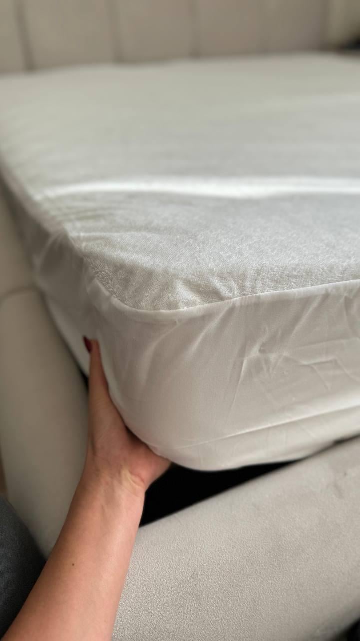 Наматрасник полуторный из водонепроницаемой ткани на резинке 140x200 см Белый (П4К-mur-aqvastop-002-02) - фото 3 Наматрасник полуторный из водонепроницаемой ткани на резинке 140x200 см Белый (П4К-mur-aqvastop-002-02) - фото 3