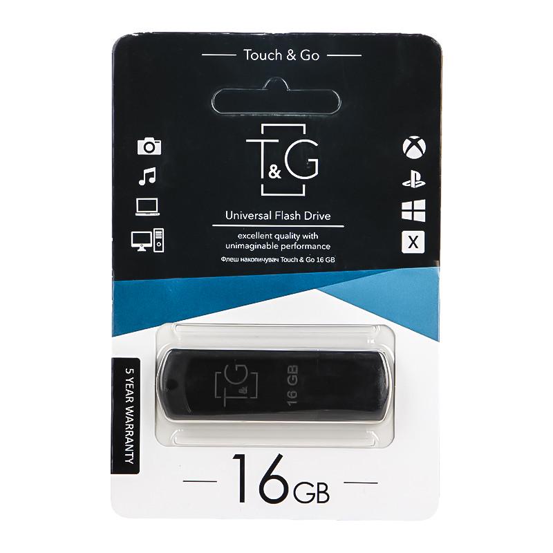 Флеш-накопитель 16 GB T&G 011 Black для хранения информации