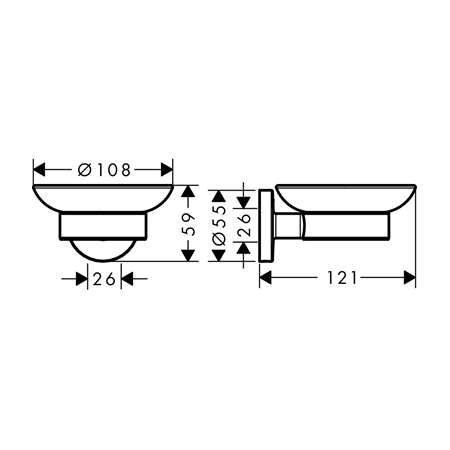 Набір аксесуарів для ванни Hansgrohe LOGIS 41723333 (30483) - фото 6