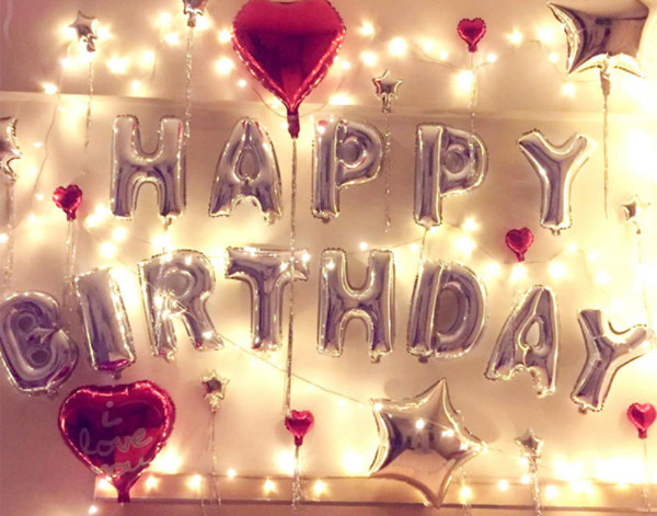 Набір надувних кульок Happy Birthday Silver 5957 13 пр. Сріблястий (4259123) - фото 6