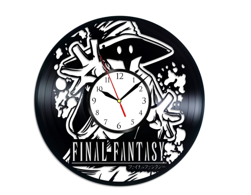 Часы настенные Final Fantasy из виниловой пластинки (2390)