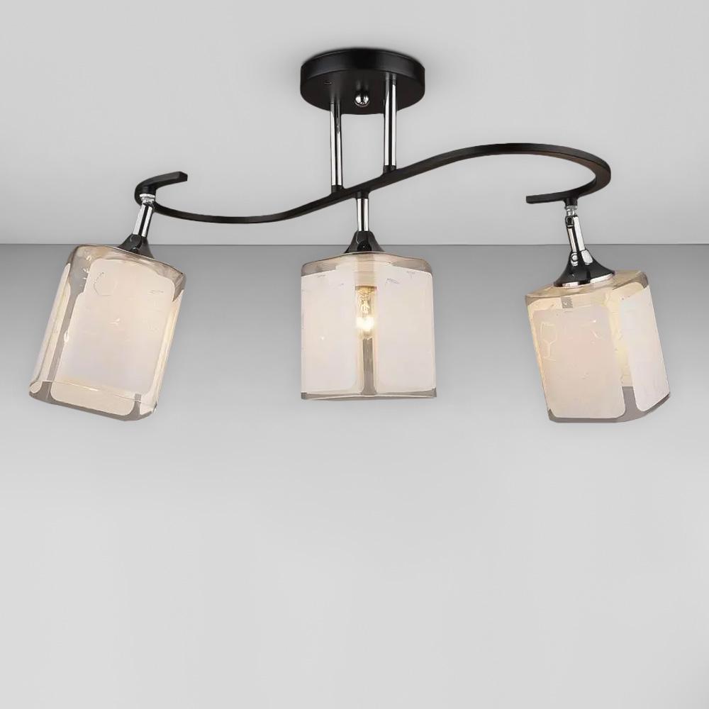Люстра потолочная Light House SR-18995/3 CH+BK 680х270х295 мм Черный/Хром