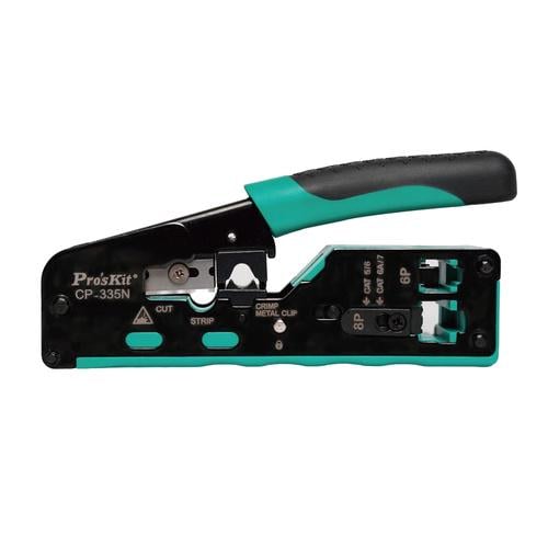 Кримпер для обтиску кабелів Pro'sKit CP-335N для RJ45 RJ-12 під роз'єм Western Чорний (32163386)