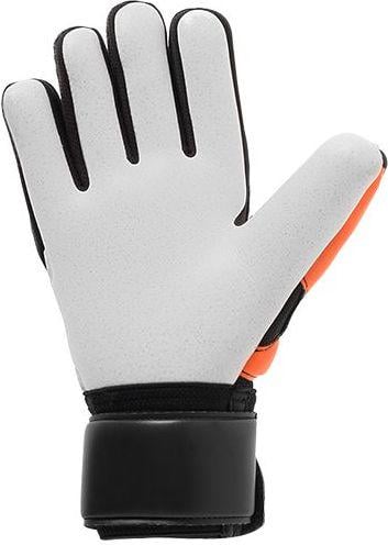 Вратарские перчатки Uhlsport SUPER RESIST HN 1011158 01 р. 5,5 Черно-оранжево-белый - фото 2