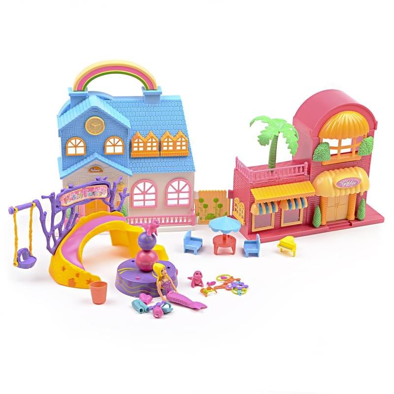 Игровой набор Домики для кукол с качелями и фигурками (IM419)