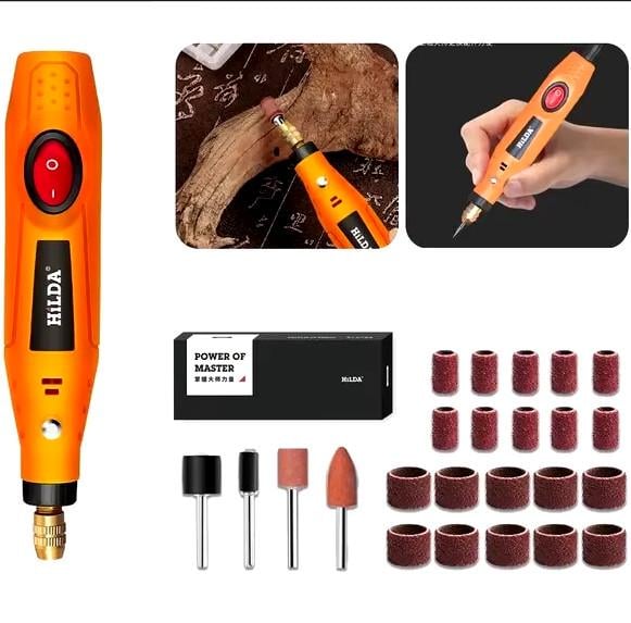 Гравер-міні та 24 насадки HILDA MD6612 (53700) - фото 2 Гравер-міні та 24 насадки HILDA MD6612 (53700) - фото 2