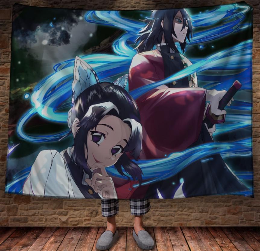 Плед с 3D принтом Demon Slayer Kimetsu no Yaiba 150х200 см (epi_1632)