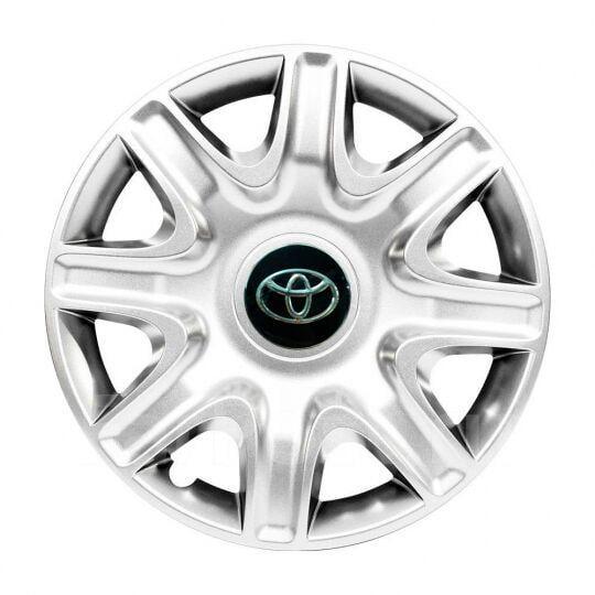 Автомобильные колпаки SKS 332 R15 с логотипом Toyota 4 шт. Серебристый