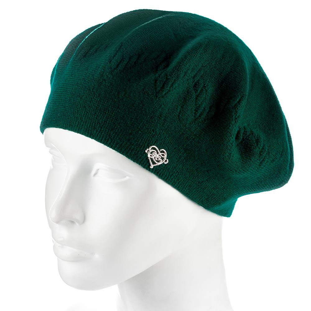 Берет женский Zolly ZH247 двойной полушерстяной Зеленый