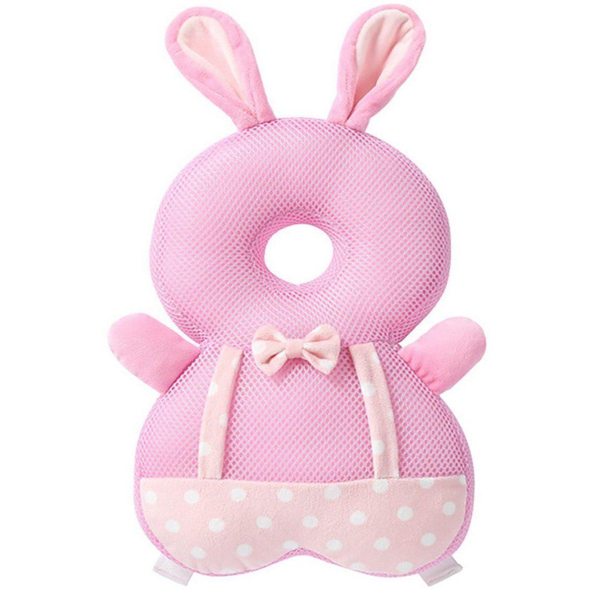 Подушка захисна Зайчик для голови та спини малюка Рожевий (142618)