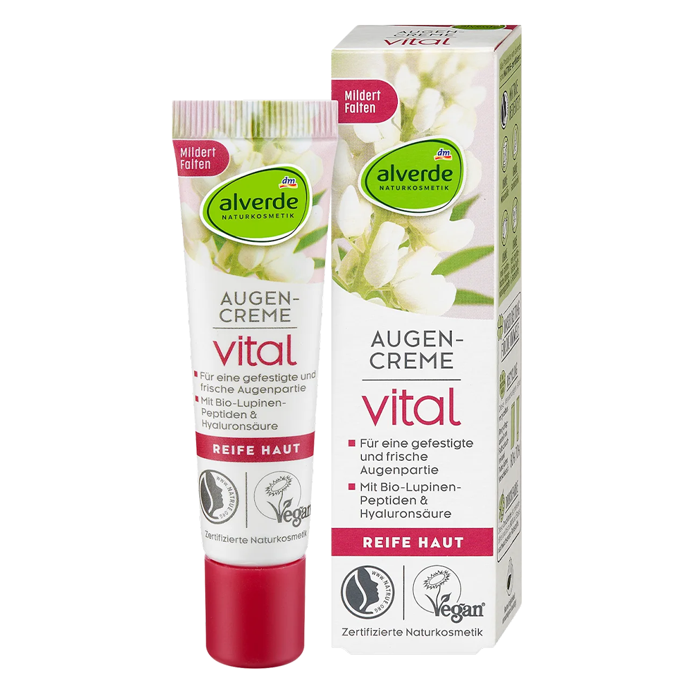 Крем Alverde Naturkosmetik витаминный для кожи под глазами с органическим люпином 15 мл
