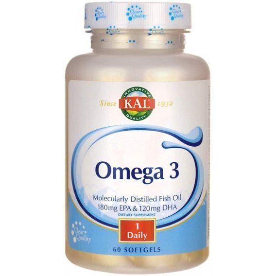 Омега 3 KAL Omega 3 Fish 180/120 1000мг 60 Softgels CAL-84006