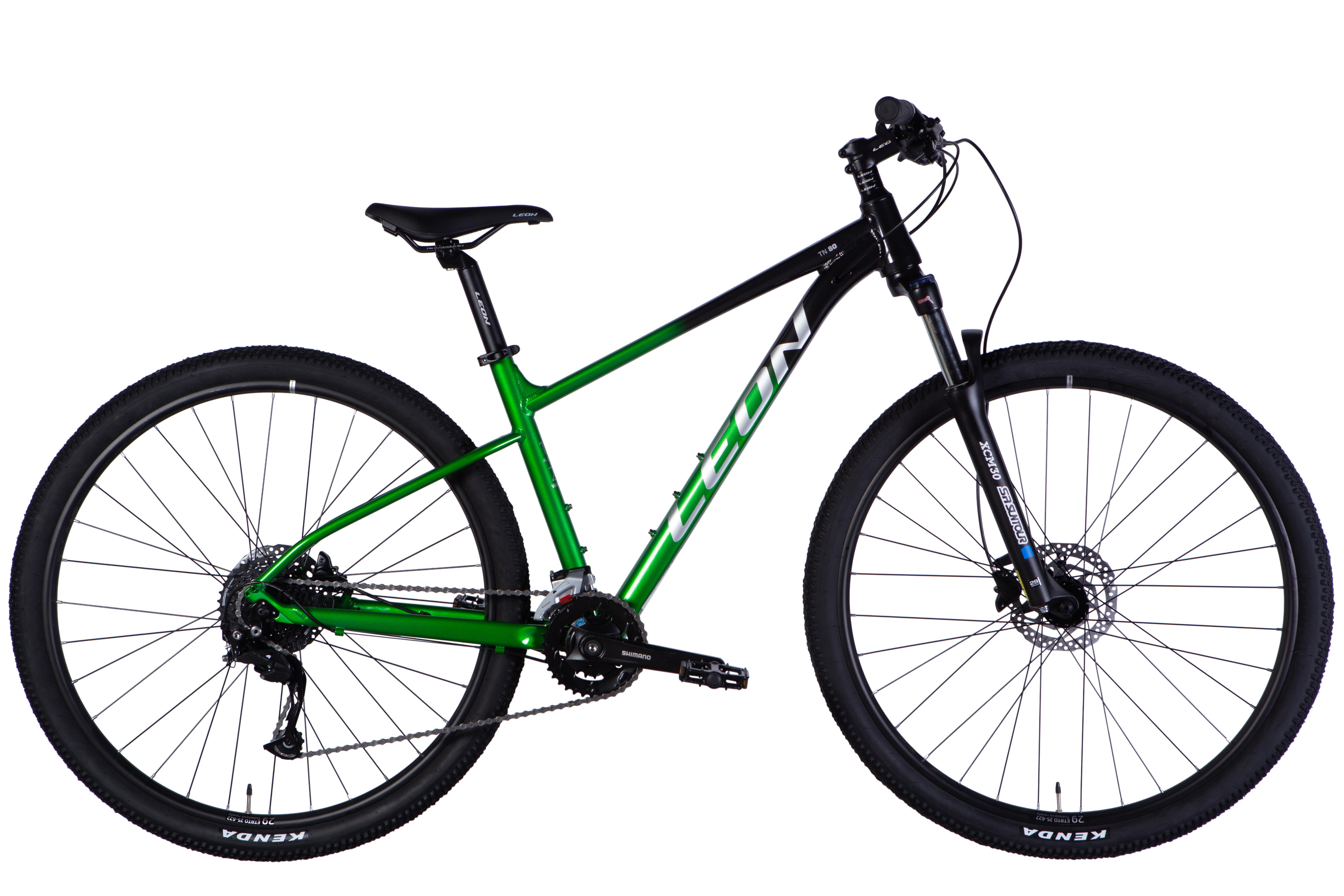 Велосипед Leon 2025 TN 80 HDD AL 29" рама 17" Черный с зеленым (OPS-LN-29-233) - фото 1 Велосипед Leon 2025 TN 80 HDD AL 29" рама 17" Черный с зеленым (OPS-LN-29-233) - фото 1