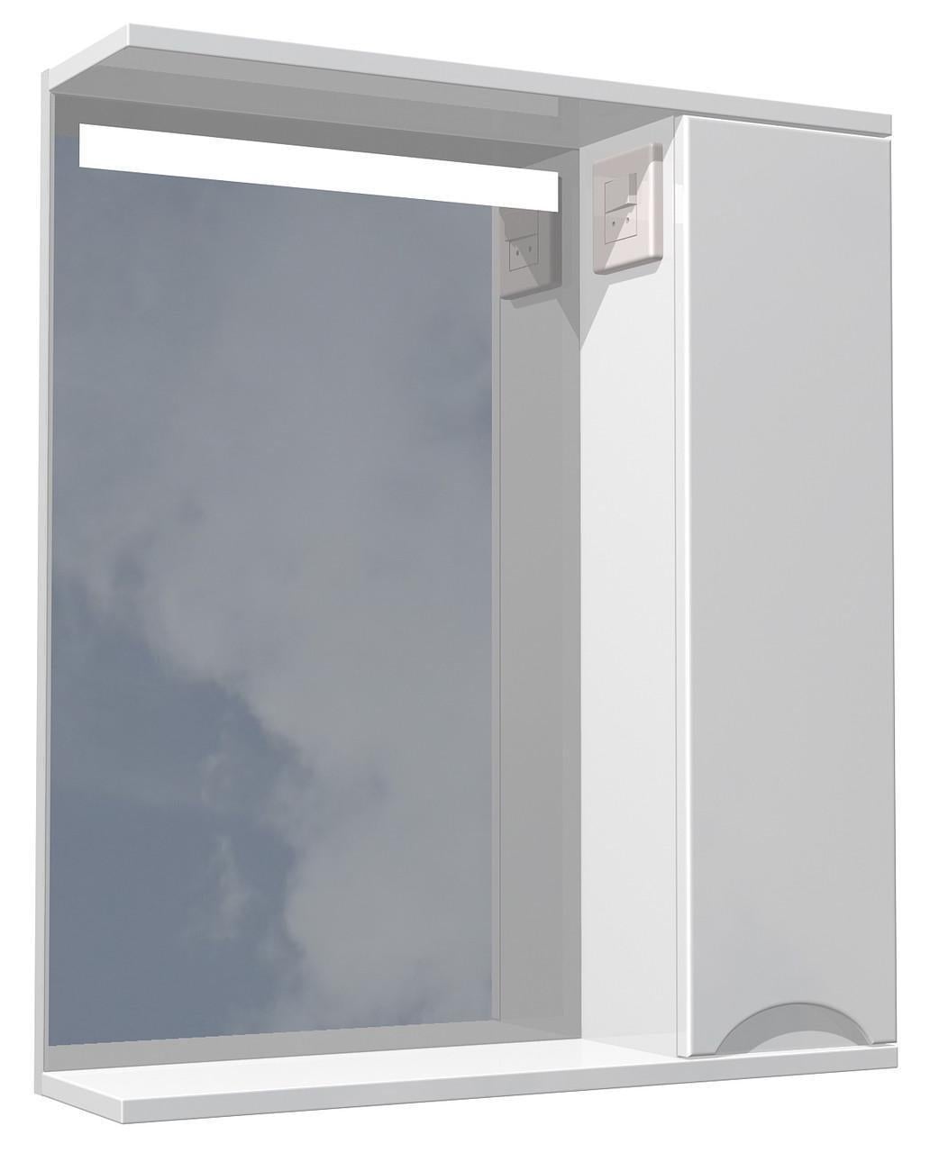 Шкаф с зеркалом в ванную комнату AVT с LED подсветкой 60 см (avt-КЗЛ-60/1)