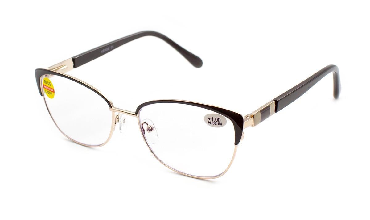 Окуляри для зору в металевій оправі Verse 24008-C3 Blue Blocker -0,50 (295031337)