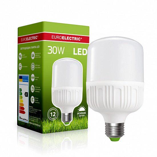 Лампа LED высокомощная EUROELECTRIC 30W-E27-4000K (LED-HP-30274(P))