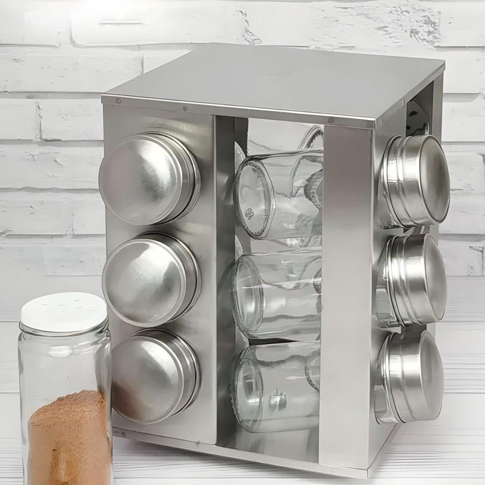 Органайзер для специй и приправ кухонный 12 баночек с вращением (0067461)