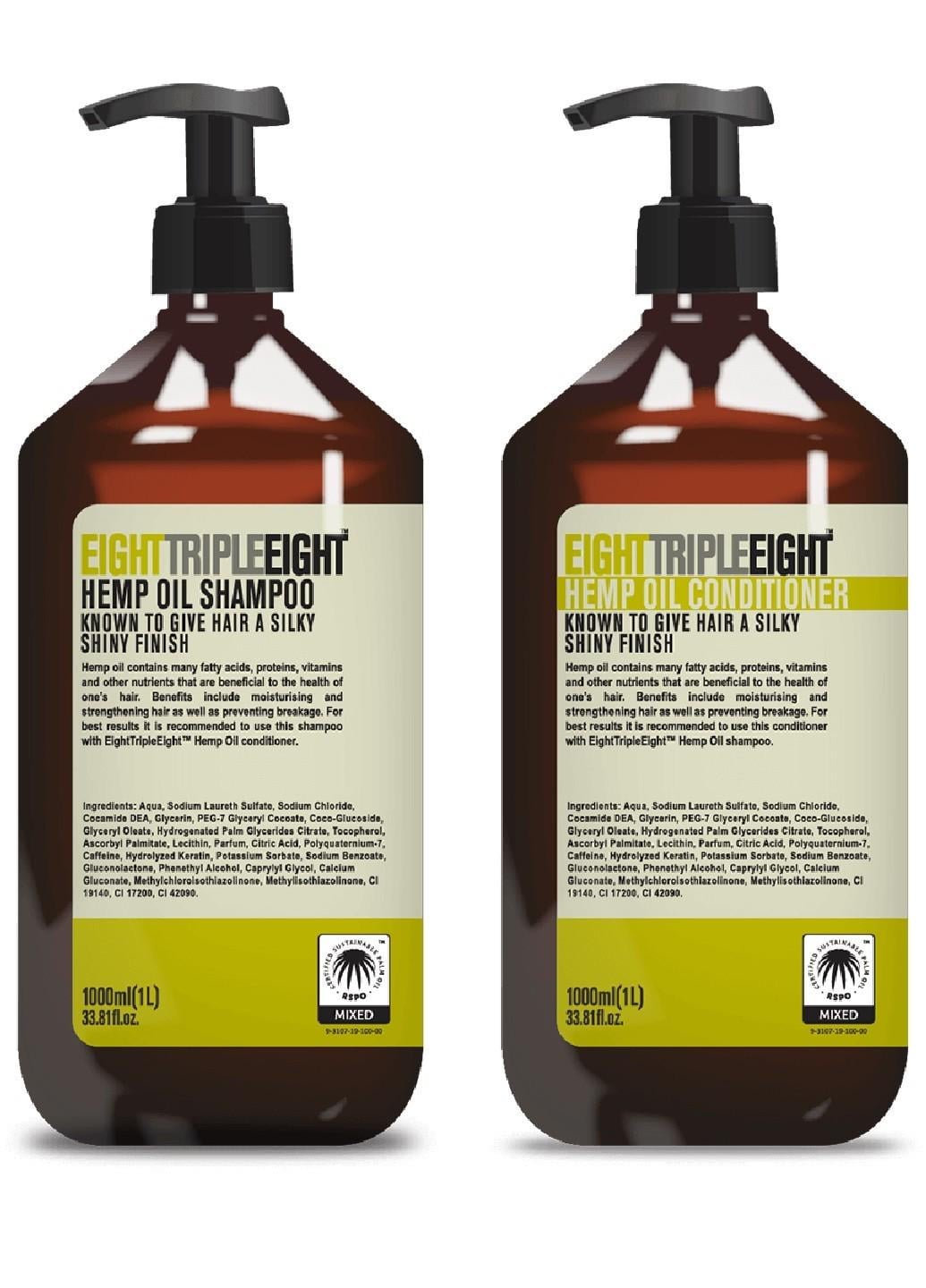 Набор для волос Eight Triple Eight Hemp Oil 1000 мл + 1000 мл (E-00367N)
