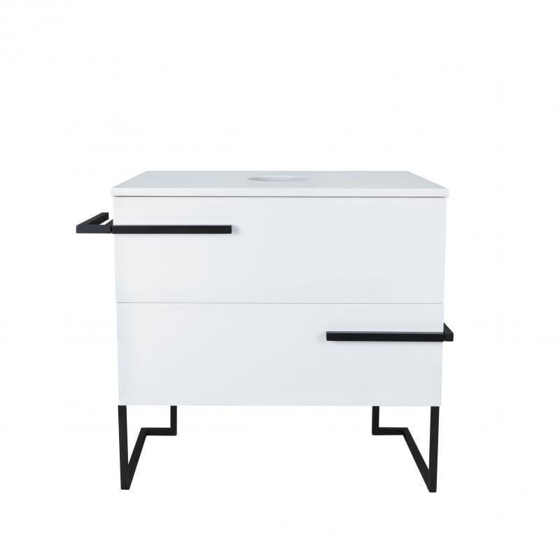 Тумба підлогова зі стільницею Q-tap Taurus 700х616х437 White/Whitish oak (QT2480TNT703WWO)