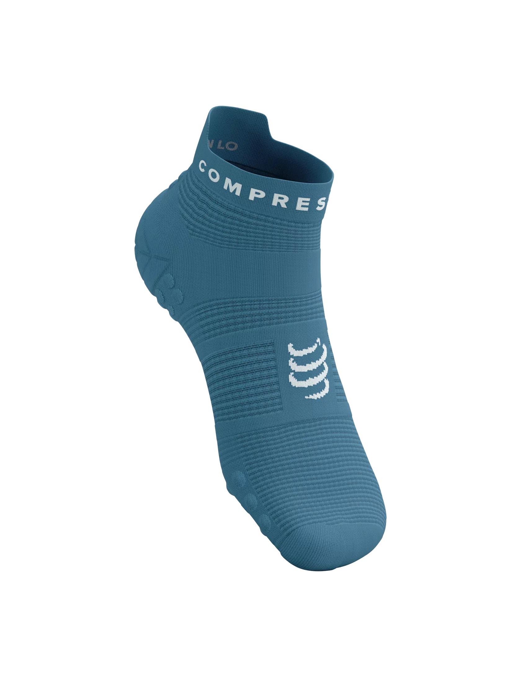 Шкарпетки Compressport Pro Racing Socks V4.0 Run Low T2 Niagara Blue/White - фото 2