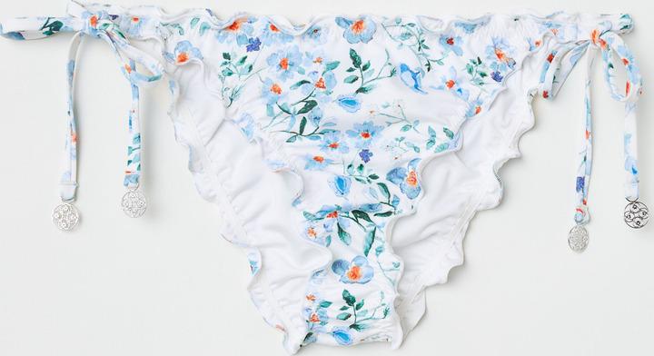 Купальные трусики H&M 559601 Цветы р. 46 Белый