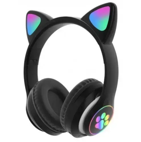 Навушники CAT STN-28-D1 з котячими вушками Bluetooth 400 мАг MP3/FM Чорний (13789384)
