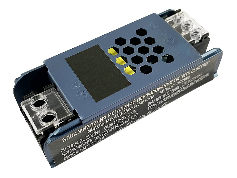 Блок питания MTK 12V 36W 3А IP20 (8784)