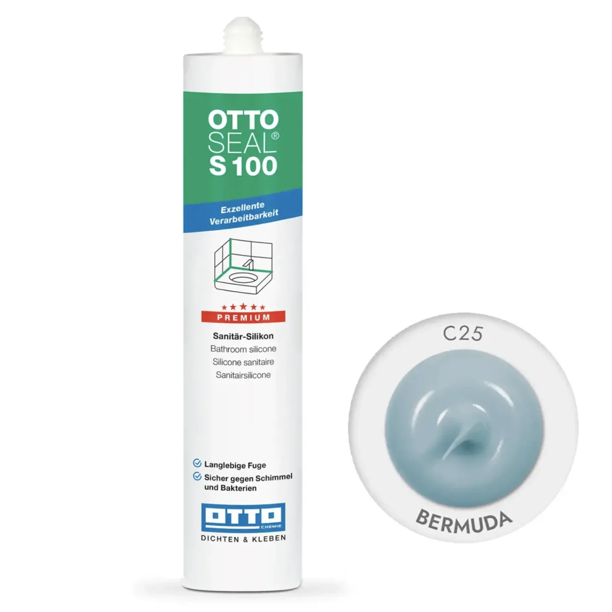 Силіконовий герметик OTTOSEAL S100 300 мм C25 Bermuda (S100C25)