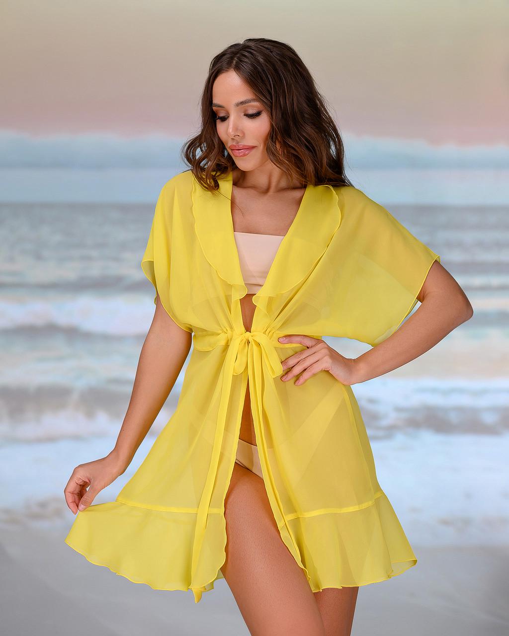 Туника пляжная 206 р. 42-44 Желтый (33386471)