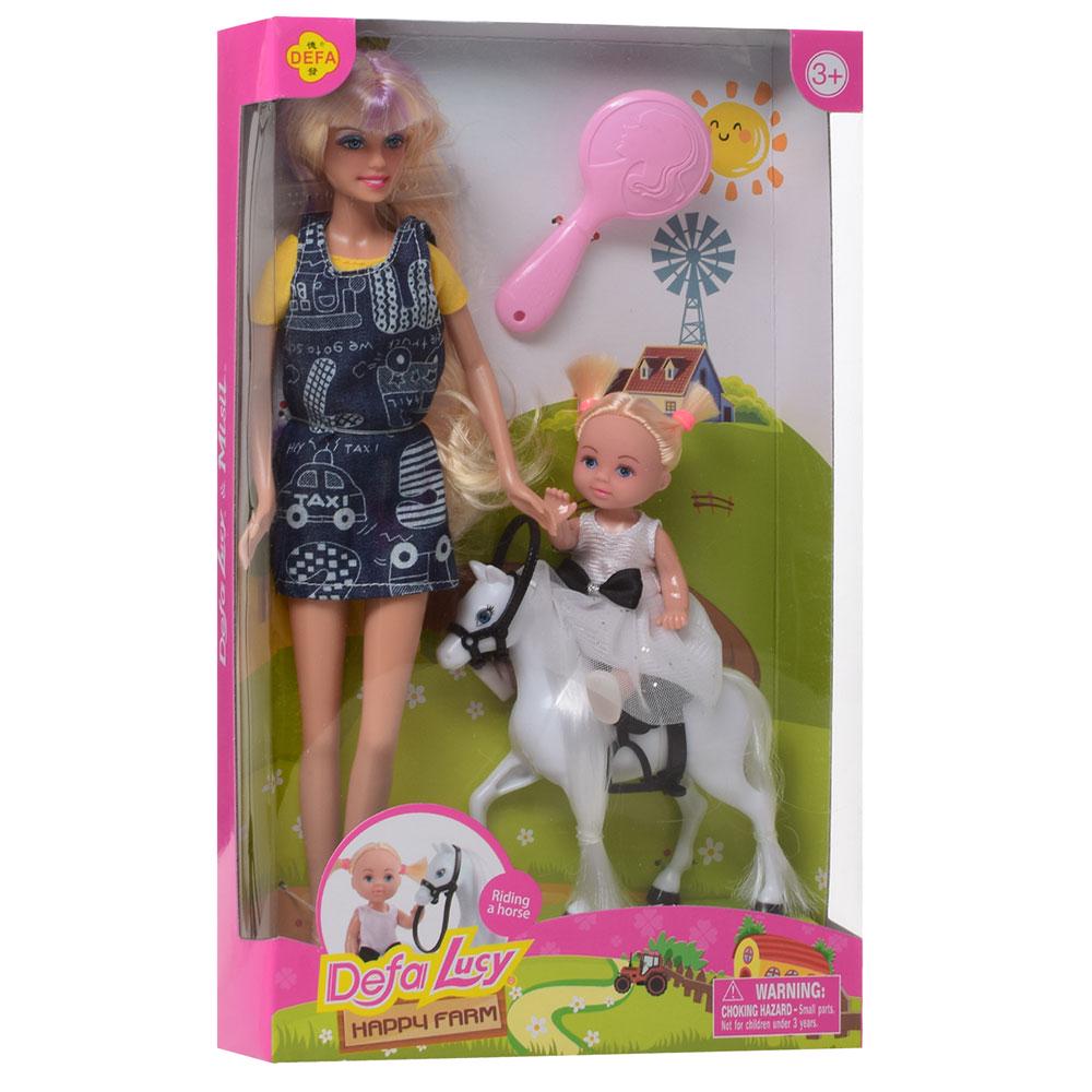 Кукла Defa с дочерью и лошадкой 29 см (8399)