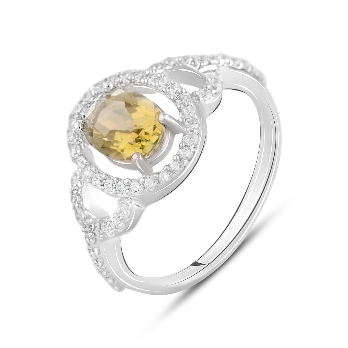 Кольцо серебряное с мистик топазом 1,53 ct 2,77 г р. 18 (2122937)