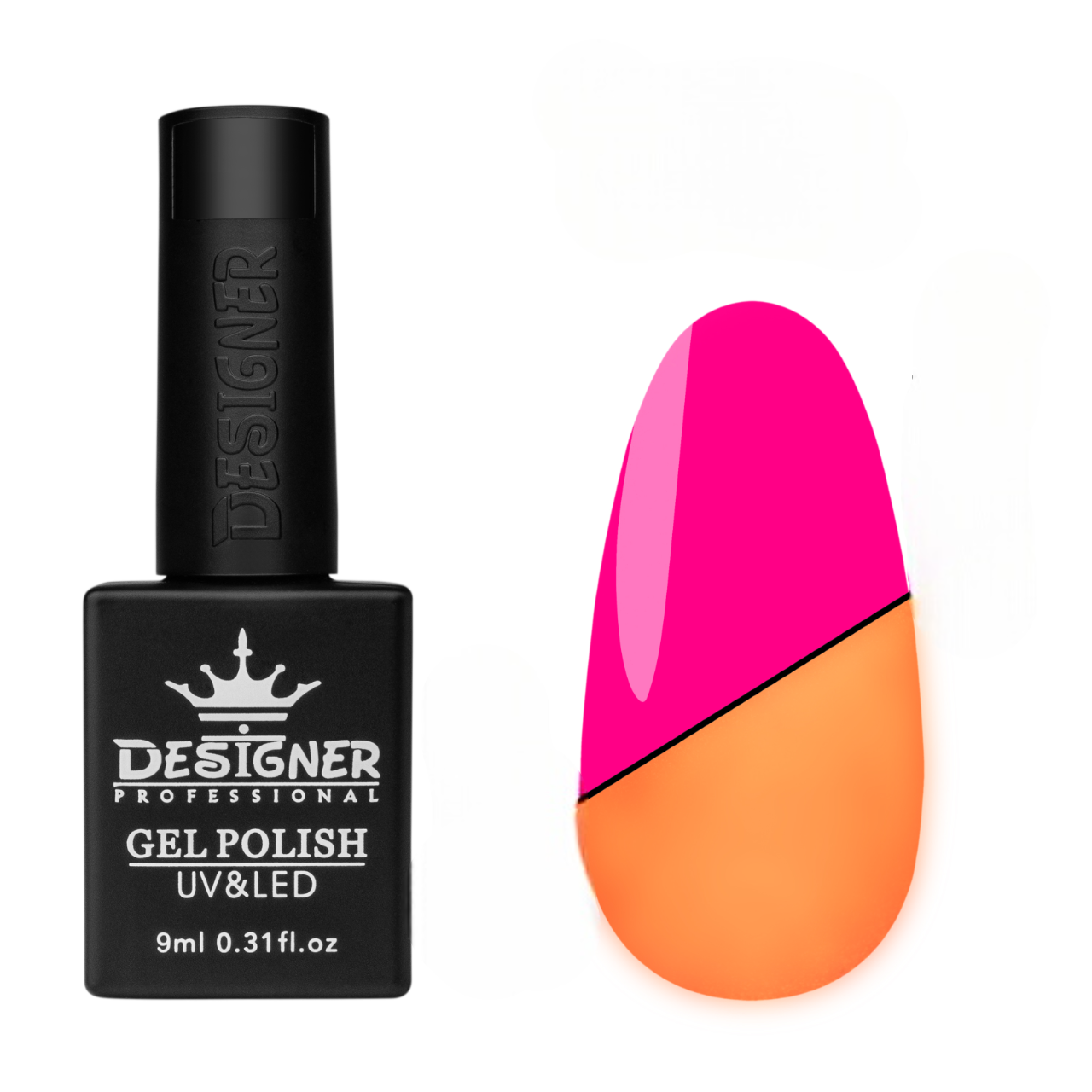 Гель-лак люминесцентный Designer Professional Glow in the Dark 9 мл Малиновый 454