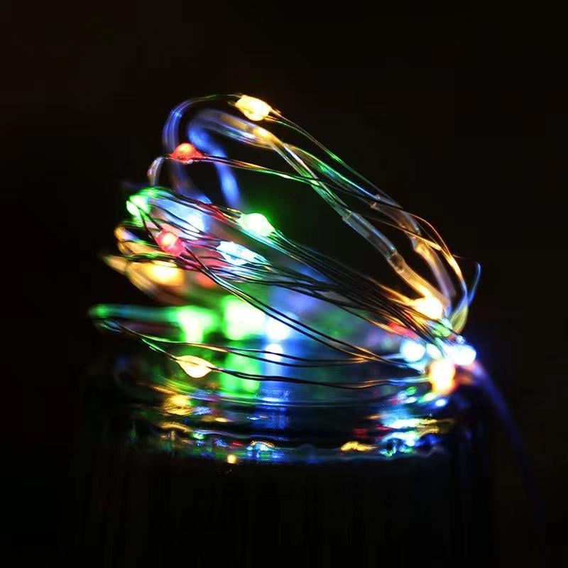 Гірлянди-нитки світлодіодні в корках GlowyCork 4 шт. Різнокольорове світло (2665)