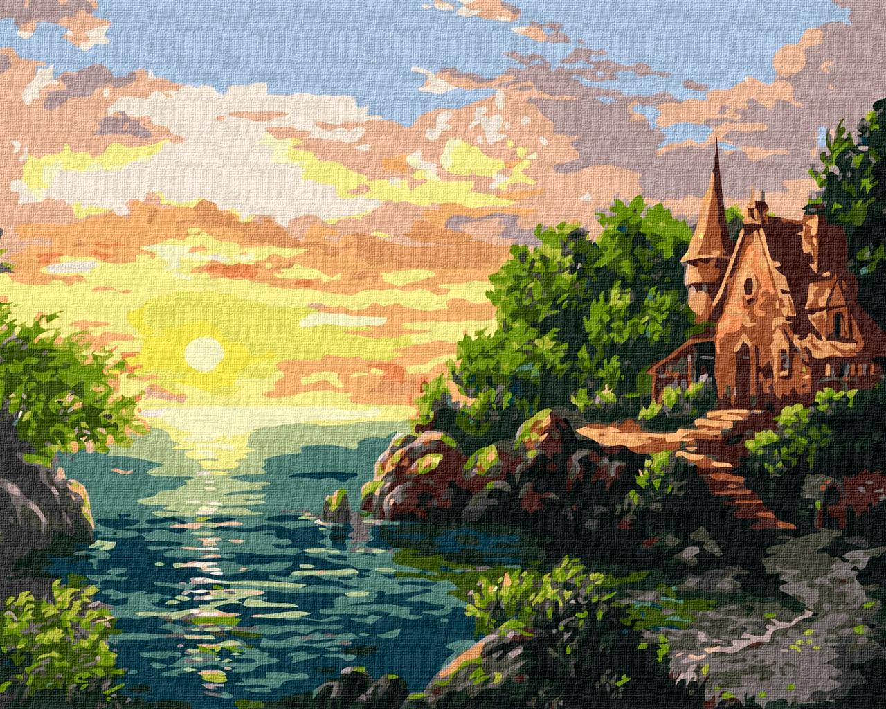 Картина по номерам Идейка Закат KHO2766 холст на подрамнике 40x50 см (1743142293)